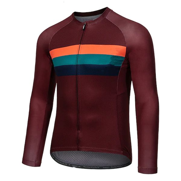 Chemises de cyclisme hauts à manches longues conception en polyester maillot à séchage rapide hommes haut maillot de cyclisme de montagne personnalisé sublimation vélo d'équitation 230828