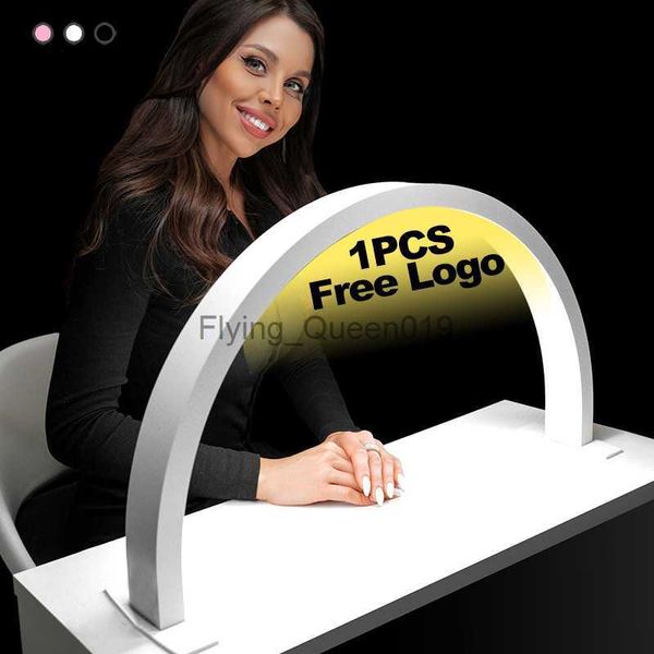 Illuminazione personalizzata per salone di bellezza da 48 W Kit per la cura delle unghie a forma di mezzaluna Desktop Arch Ring Luci a LED Lampada per manicure Lampada per nail art HKD230828