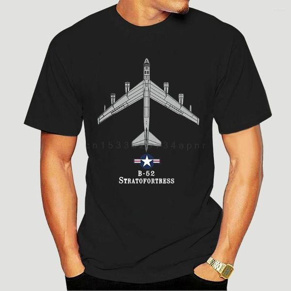 Magliette da uomo B-52 Stratofortress Tech Drawing Bomber della Guerra Fredda Uomo Top Tee Shirt Nera S-5XL T-shirt moda