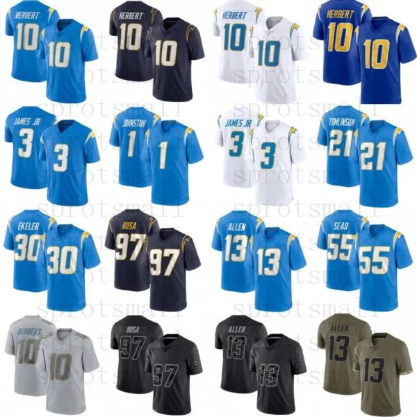 Los Angeleschargerscustom Justin Herbert Football Jersey Youth Derwin Jr Khalil K JC Jackson Mike Williams Keenan Allen Joey Bosa Austin Ekeler