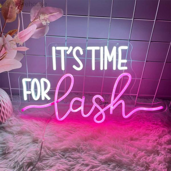 Lash LED Neon Sign Lights Lash Room Decorazione Wall Art Luce al neon Salone di bellezza Decor Insegne Insegna aziendale Luci al neon a led HKD230825