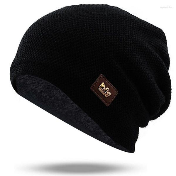 Berets inverno chapéu masculino quente terno ao ar livre ciclismo esqui proteção de orelha resistente ao frio fluff chapéus de malha crânios gorros