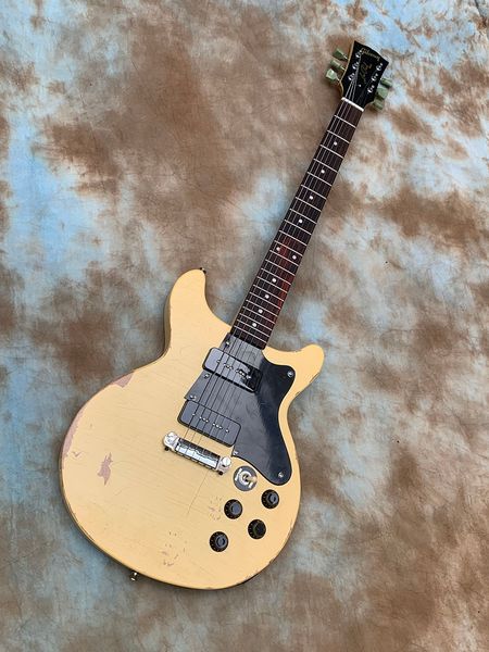 Aged/Relic, E-Gitarre, dünnes Nitro-Finish, TV-Gelb, speziell, hohe Qualität