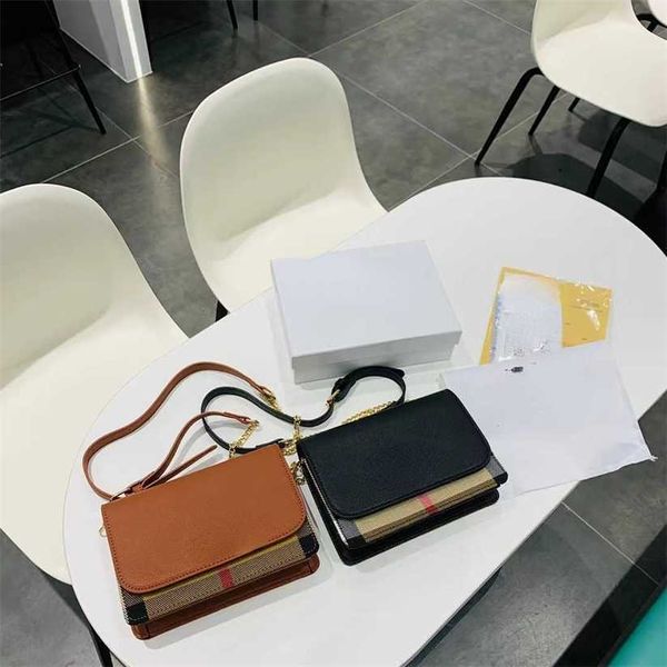 12% OFF Bolsa 2024 Novo Lançamento Bolsa de Designer Lançamento Antecipado Novo Verificador Casual Feminino Ombro Único Crossbody Tendência de Telefone Móvel Moda Pequena Quadrada Feminina