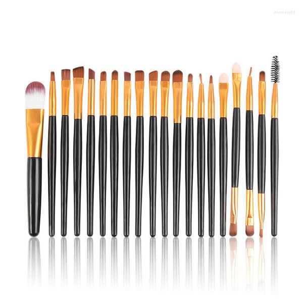 Pincéis de maquiagem 20pcs Rose Gold Set Pro Powder Foundation Eyeshadow Eyeliner Lip Brush Cosmetic Make Up Tools