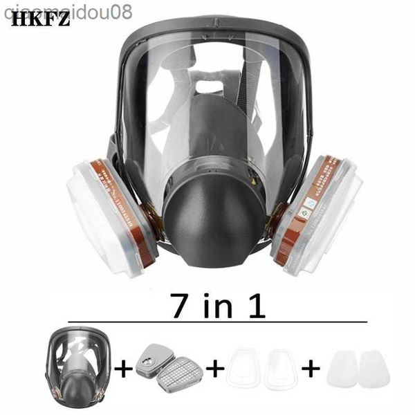 Indumenti protettivi SJL maschera antigas vernice spray industriale respiratore maschera antigas 7 in 1 6800 set filtro da lavoro di sicurezza maschera antipolvere maschera antigas HKD230826