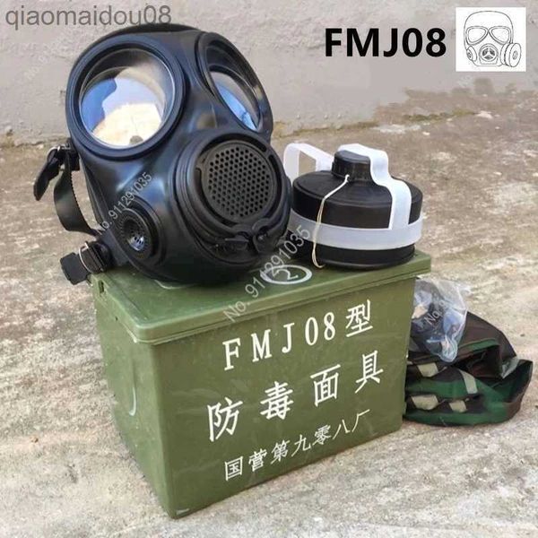 Vestuário 08 Tipo de proteção nova máscara de gás irritante CS anti-química máscara de gás de poluição nuclear FMJ08 tipo máscara de gás respirador HKD230828