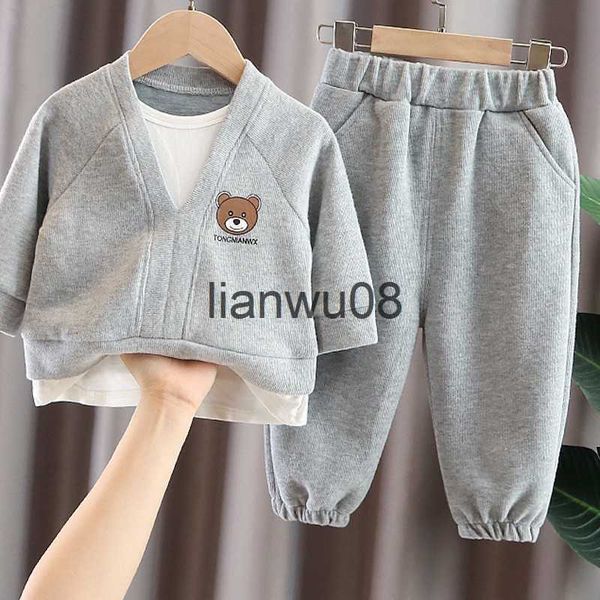 Set di abbigliamento Nuovi ragazzi Set di due pezzi Bambino 2 pezzi Completo di abbigliamento Tuta Bambini Abbigliamento per bambini Autunno Inverno 21 ST080 x0828