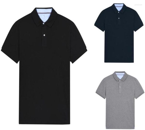 Polos pour hommes Summer Soup Label Couleur unie Revers à manches courtes Mode Business Casual POIO Shirt