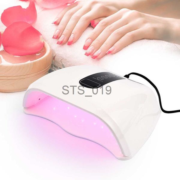 Essiccatore per unghie 96W 48LED Luci Asciugatore per unghie Luce rossa Asciugatura rapida Lampada per unghie a LED Traino a mano Lampada grande Gel Polish Asciugatore Timer Strumenti intelligenti per nail art x0828