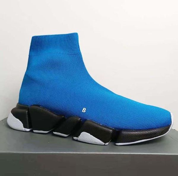 Yeni Tasarımcı SOCKS Sıradan Ayakkabı Platformu Runner Spor Sneaker Sock Shoe Master Emed Spor Sezatları Hızları Kökuşlar Erkek Kadın Parlak Örgü Hız 2.0 1.0 Eğitmen Gündelik 12