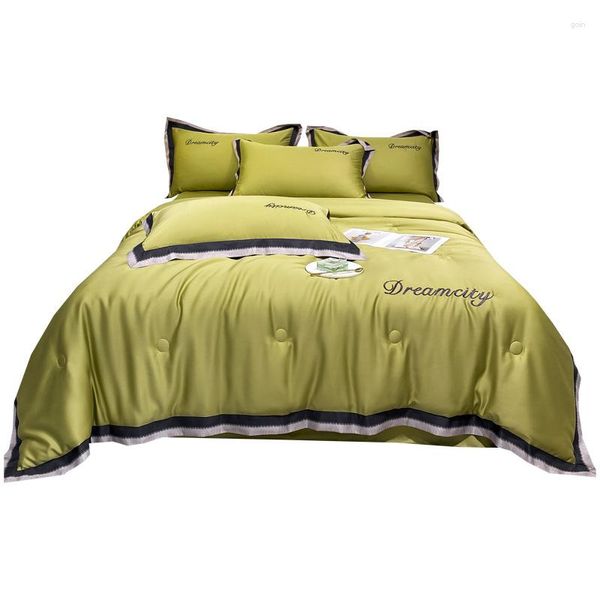 Set di biancheria da letto Piumino rinfrescante King Size 3 pezzi Viscosa di bambù Coperta estiva fresca per chi dorme Sudorazione notturna Menopausa Flash