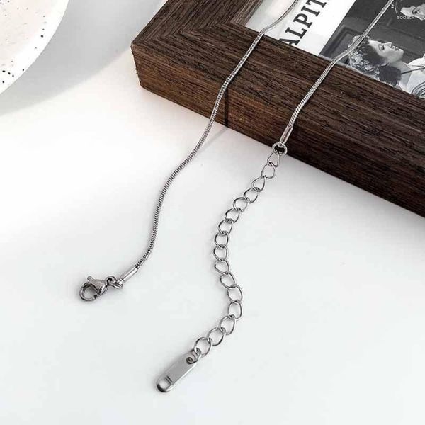 Anhänger Halsketten Runde Perlen Stahl Kette Halskette Für Frauen Männer Koreanische Mode Perlen Kragen Choker Y2K Schmuck