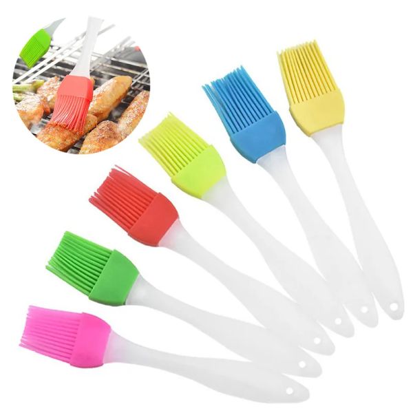 Spazzola per olio al silicone Griglia Strumenti per barbecue Siliconi resistenti alle alte temperature Bakeware Strumento per la cottura Pane Chef Pasticceria Oli Crema