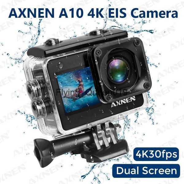 Câmera de ação A10 4k EIS Ultra HD 20MP Wifi 170D subaquática à prova d'água Cam Touch Screen 4X Zoom Vídeo Go Sport Pro Cam HKD230828 HKD230828