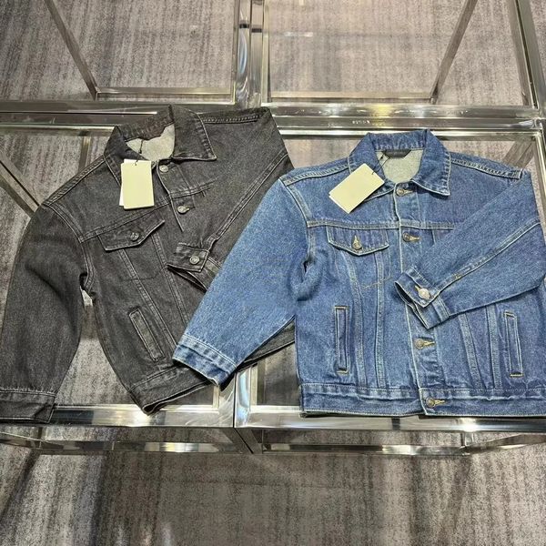 giacca per bambini capretto cappotto firmato vestiti per bambini ragazze ragazzi giacche di jeans maniche lunghe processo di ricamo lettera marca scuola danza abbigliamento outdoor Primavera Autunno Inverno