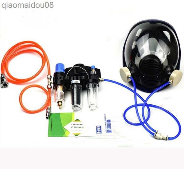 Indumenti protettivi caldi Funzione tre in uno Sistema di respirazione per l'industria alimentato ad aria compressa 6800 Respiratore per maschera antigas a pieno facciale HKD230828