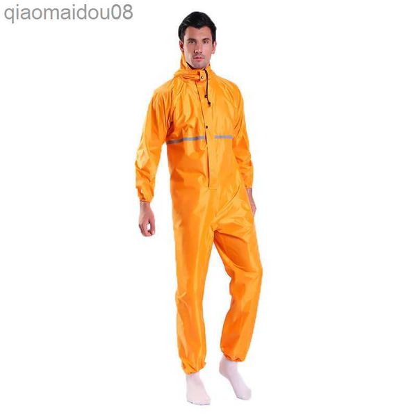 Roupas de proteção Macacão Antiestático À Prova de Poeira À Prova D 'Água Capa de Chuva de Uma Peça Protetora Com Capuz Roupas Masculinas Livres de Poeira HKD230826