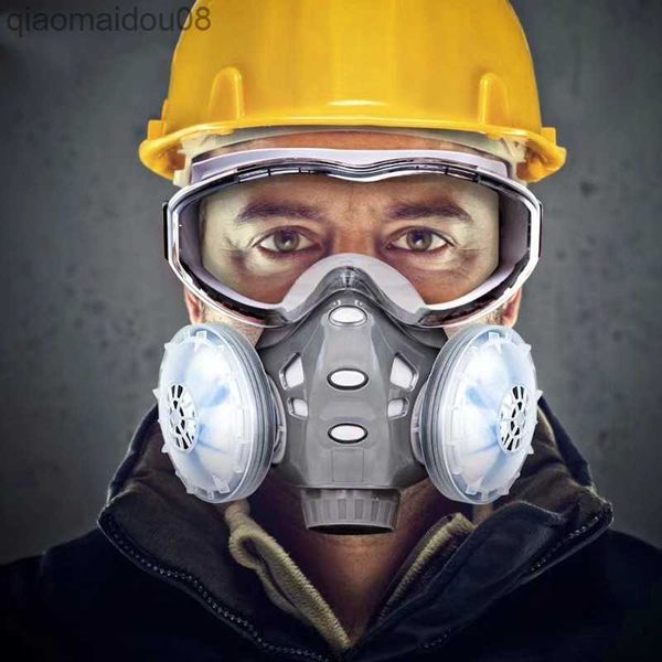 Maschera antipolvere per indumenti protettivi con filtro Maschera di protezione in cotone per la decorazione Respiratore chimico per particolato smog HKD230826