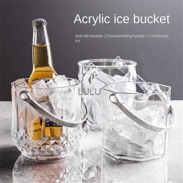 Secchiello trasparente per ghiaccio champagne whisky Secchiello per ghiaccio diamante Casa per accessori Ice Bar Vino Birra Dispositivo di raffreddamento termico per feste HKD230828