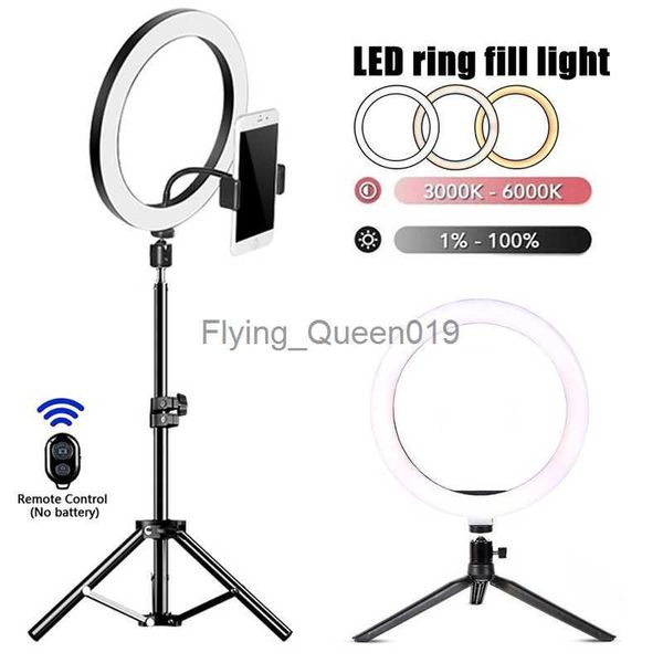 Led selfie anel lâmpada fotográfica selfie anel iluminação usb remoto luz de preenchimento para youtube tiktok vídeo ao vivo telefone titular tripé hkd230828