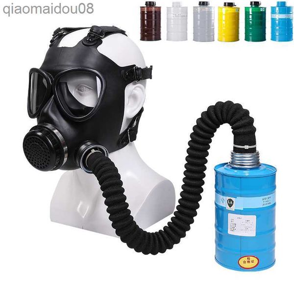 Vestuário de proteção 87 Preto Multiuso Máscara de Gás Completa Respirador Pintura Spray Pesticida Máscara de Borracha Natural Máscara de Prevenção Química Segurança no Trabalho HKD230826