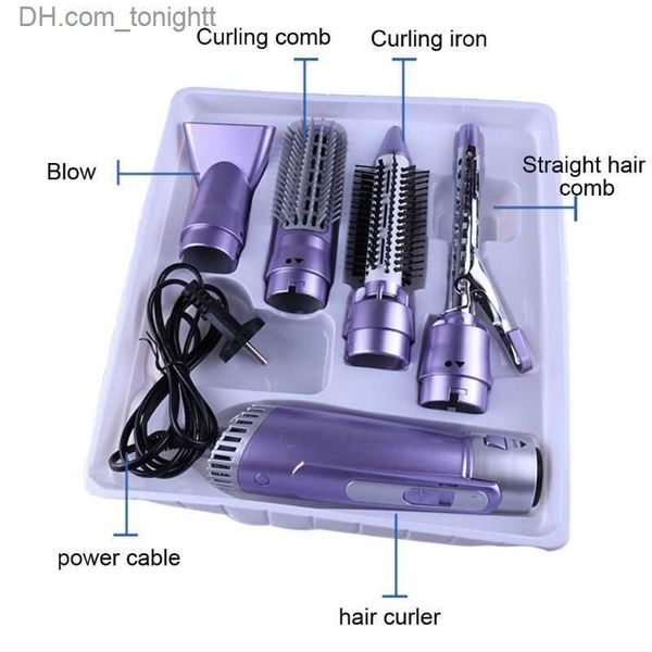 Profissional 4 em 1 multifuncional secador de cabelo modelador curling alisador pente escova de ferro ferramentas de estilo elétrico q230828