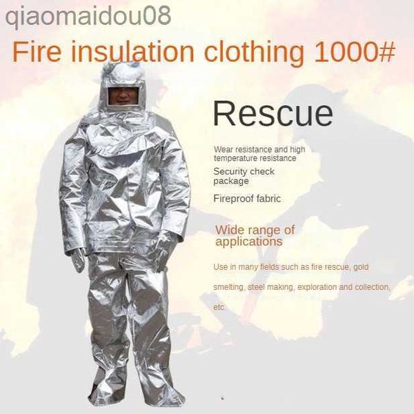 Indumenti protettivi di alta qualità Radiazione termica da 1000 gradi Tuta alluminizzata resistente al calore Abiti ignifughi uniforme da pompiere HKD230826