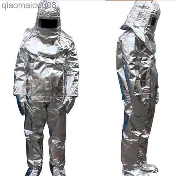 Roupas de proteção de alta qualidade 500 graus de radiação térmica resistente ao calor terno aluminizado roupas à prova de fogo uniforme de bombeiro HKD230827