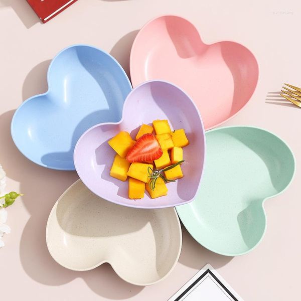 Platten Grade Kunststoff Platte Tisch Knochen Gericht Spieß Kuchen Liebe Obst Tablett Müll Haushalt Esszimmer Herz