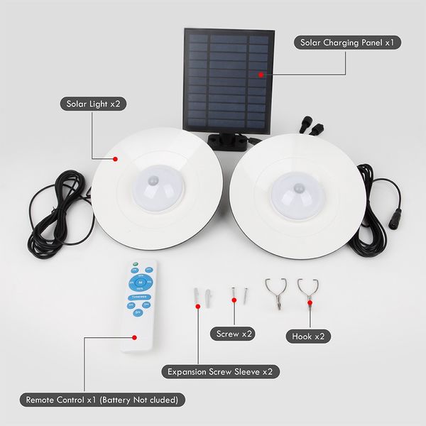 3 modos de luz para áreas internas e externas, sensor de movimento pir, lâmpada de varanda, 2 cabeças pendentes, formato de lâmpada, holofote para casa, jardim, pátio