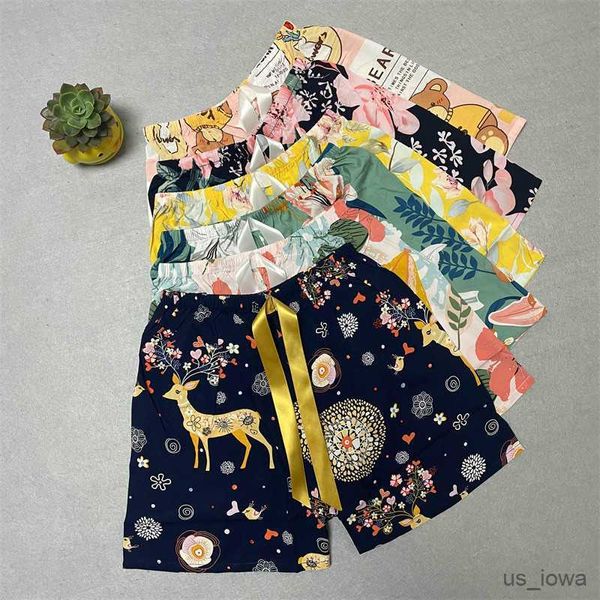 Home Clothing Casual Floral Sommer Shorts Frauen Einfache Schlaf Shorts Damen Mode Strand Elastische Taille Damen Hause Tragen Weibliche Shorts R230828