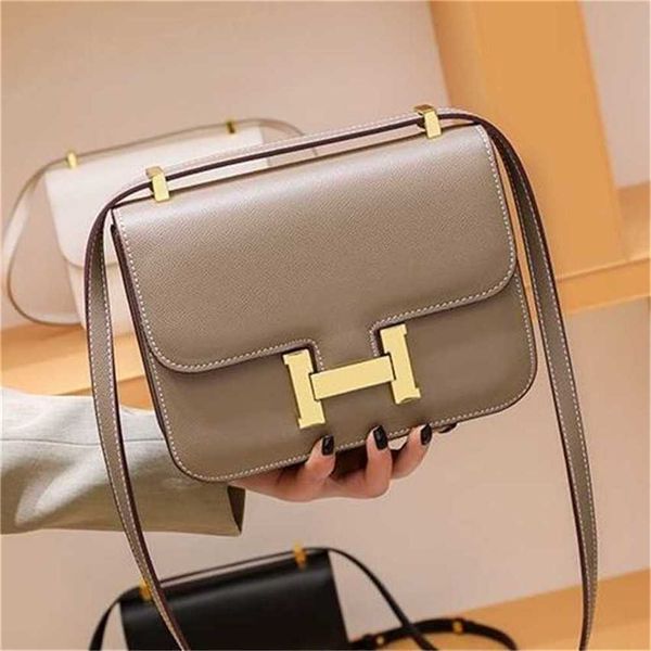 Роскошные сумочки продажа роскошная сумочка Kangkang Bag 2023 Новый Cowhide Tofu Fashionsable Crossbody маленький в интернете универсальный квадрат одного плеча для женщин