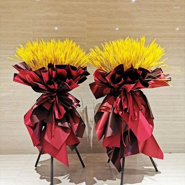 Dekoratif çiçekler 50 pcsdecorations buğday başak kurutulmuş doğal düğün kuyruk zanaat yapay çiçek qoutdoor de
