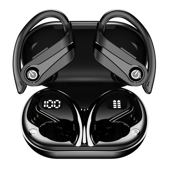 Cuffie wireless TWS Auricolari con microfono Auricolari Bluetooth Sport Auricolare da corsa per telefoni cellulari intelligenti HiFi Bassi Musica Cancellazione del rumore Chiamate aziendali