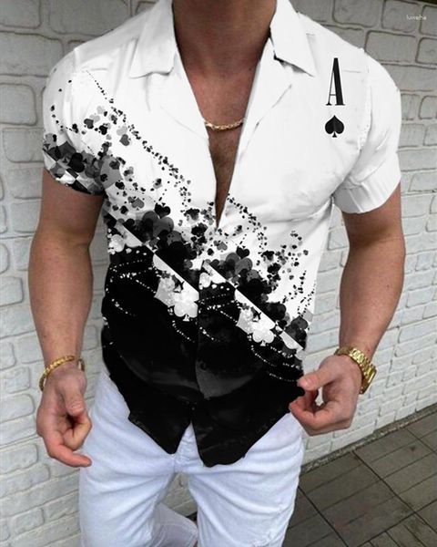 Camisas casuais masculinas verão moda 3d camisa grande praia de manga curta espadas uma impressão havaí top roupas 2023