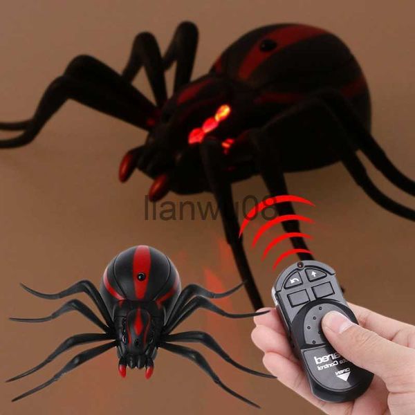 Elétrico / RC Animais Controle Remoto Realista Falso Aranha RC Prank Inseto Assustador Truque Brinquedo X0828