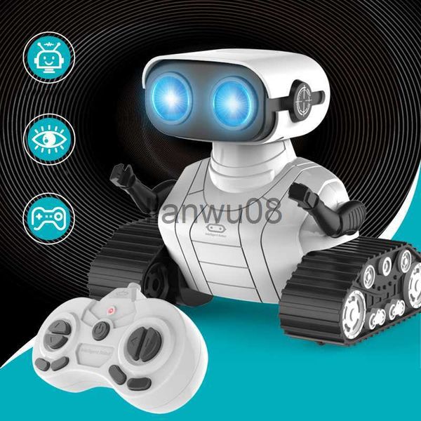 Elétrico / RC Animais Robô Inteligente Recarregável RC Ebo Robot Brinquedos para Crianças Brinquedo Interativo de Controle Remoto com Música Dança LED Olhos Crianças Presente X0828