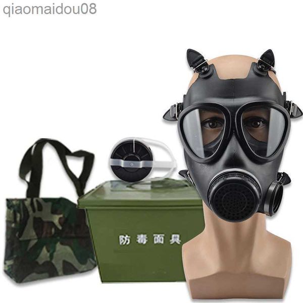 Koruyucu Giyim FMJ05 Gaz Maskesi Gaz Dumanı Biyokimyasal Eğitim Gaz Kapsamlı Kapak Beş Parçalı Set HKD230826