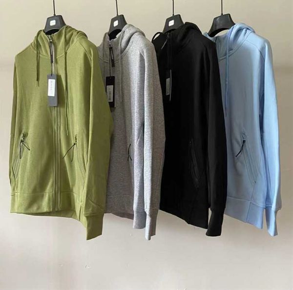 cp Herren-Kapuzenpullover, Sweatshirts, Cp-Kapuzenjacken, winddichter Sturm-Cardigan, Mantel, Fashion Company, Kapuzenpullover, Reißverschluss, Fleece-gefütterter Mantel q2