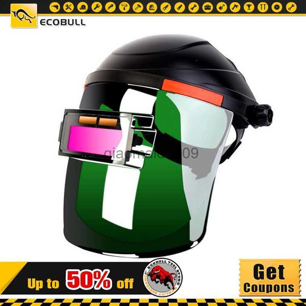 Indumenti protettivi Maschera per saldatura elettrica solare Casco Gamma di oscuramento automatico Saldatura a vibrazione Lente protettiva per saldatrice Casco Strumento HKD230825