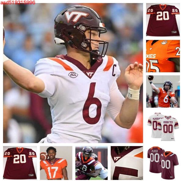 2023 Virginia Tech Hokies Futbol Forması 39 Jorden McDonald 63 Griffin Duggan 83 Jaylin Lane 97 John Love 38 Jayden McDonald 13 Derrick Kantin 58 Jack Hollifield