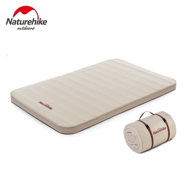 Sacos de dormir auto inflar esponja acampamento ao ar livre esteira única cama dupla almofada inflável colchão macio capa natureza caminhada 230826