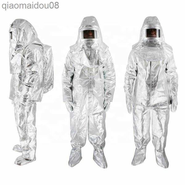 Roupas de alta qualidade de proteção 500 graus de radiação térmica resistente ao calor terno aluminizado roupas à prova de fogo uniforme de bombeiro HKD230828