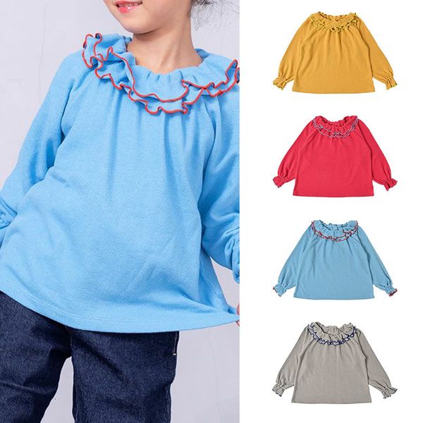 Hoodies Sweatshirts Kinder T Shirts 2023 Herbst Mädchen Nette Lange Ärmel T-shirts Tops 230828