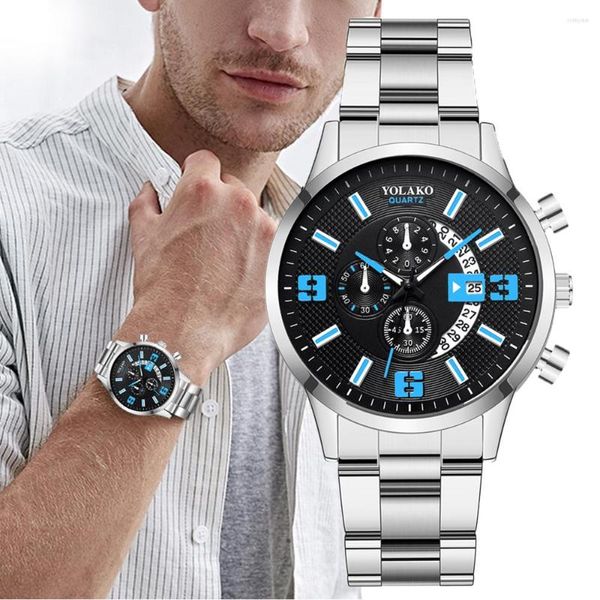 Armbanduhren YOLAKO Relogio Masculino Männer Uhren Luxus Berühmte Top Marke Herrenmode Casual Kleid Uhr Militär Quarz Geschenk