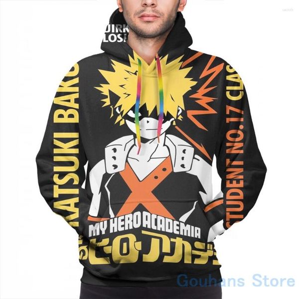 Hoodies masculinos moletom masculino para mulher engraçado boku nenhum herói academia katsuki bakugo-kaachan impressão casual moletom com capuz streatwear