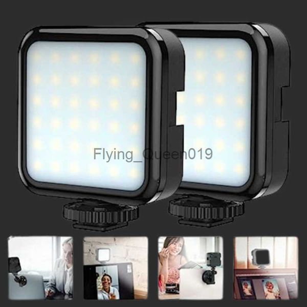 Portátil mini câmera de vídeo led lâmpada noturna para câmera tripé do telefone móvel selfie vara luz preenchimento beleza facial led dslr iluminação hkd230828