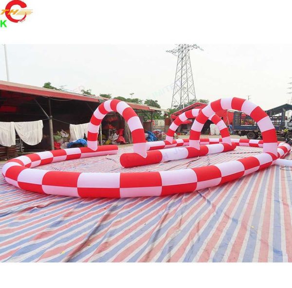 Atacado frete grátis atividades ao ar livre 15x8m (50x26 pés) crianças pequenas Didi carro balanço carros infláveis pista de corrida brinquedos para venda