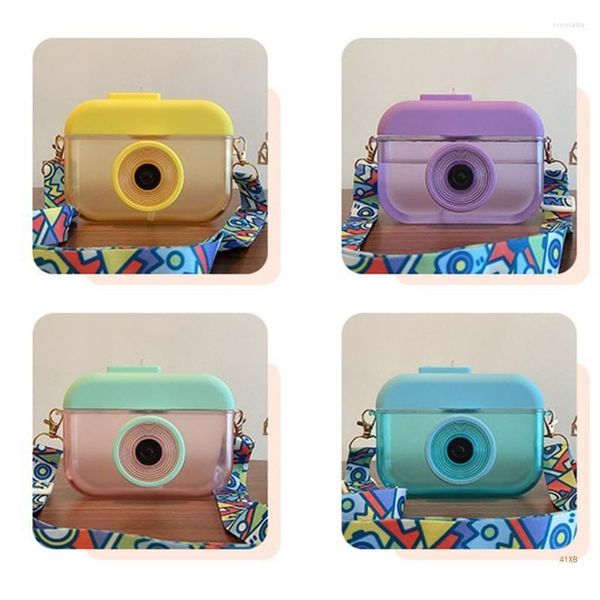 Su Şişeleri 41XB Yaratıcı Kamera Kameraları için Pipetler ile BPA BPA ÜCRETSİZ Şeffaf Suyu İçme Sürahi 4 Renk